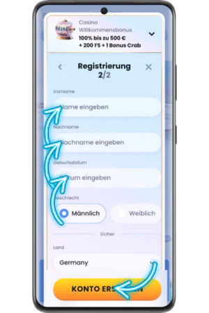 Persönliche Daten Name Adresse Telefon eingeben