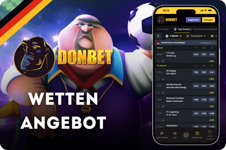 Donbet Sportwetten Bereich mit Live-Wetten