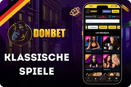 Donbet Casino Tischspiele Blackjack und Roulette