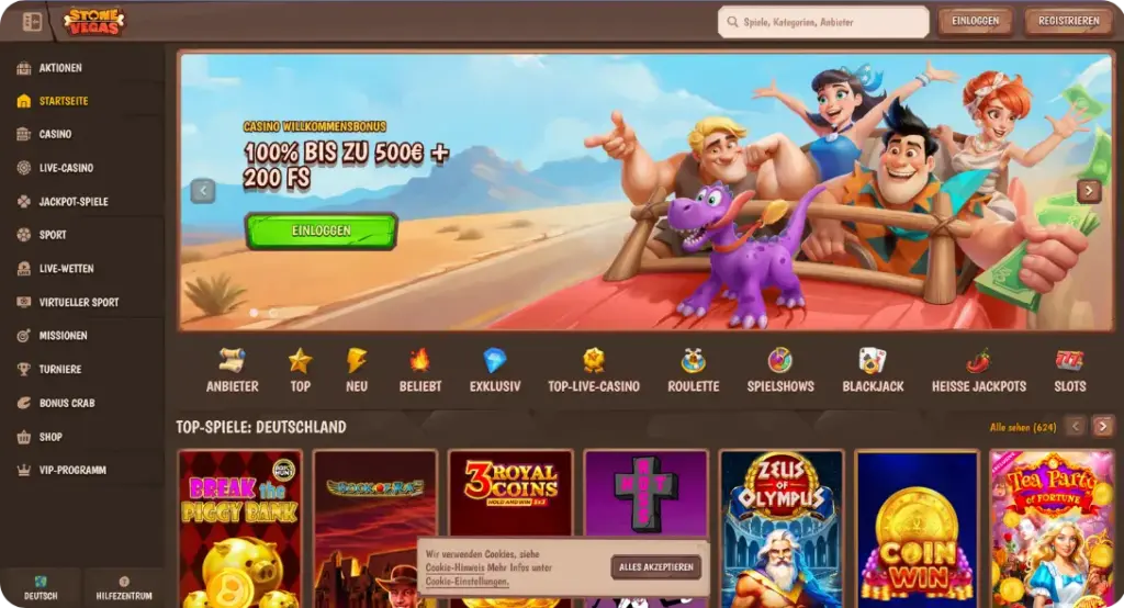 Stone Vegas Übersicht für deutsche Spieler