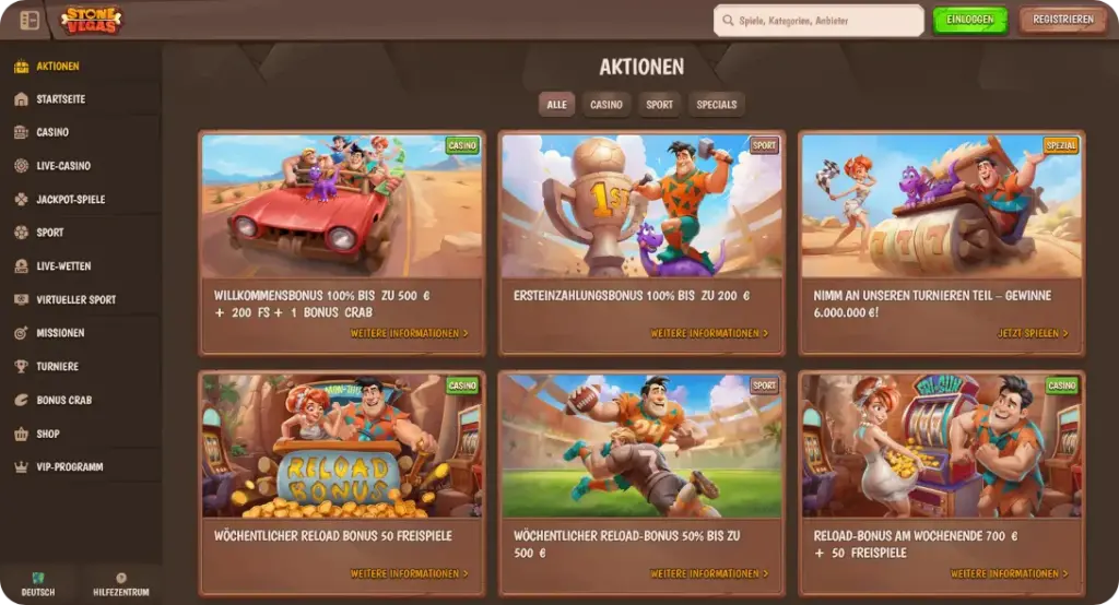 Stone Vegas Bonusangebote in Deutschland